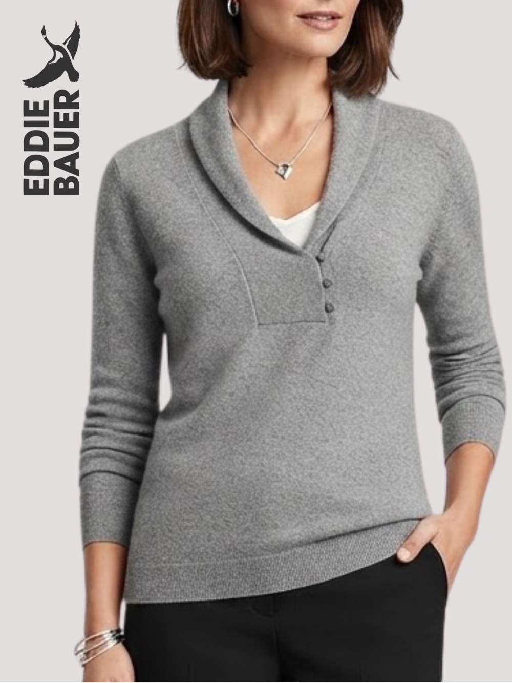 ♠️ Sweater • Good
Eddie Bauer • Women’s Shawl-Collar Knit Sweater •